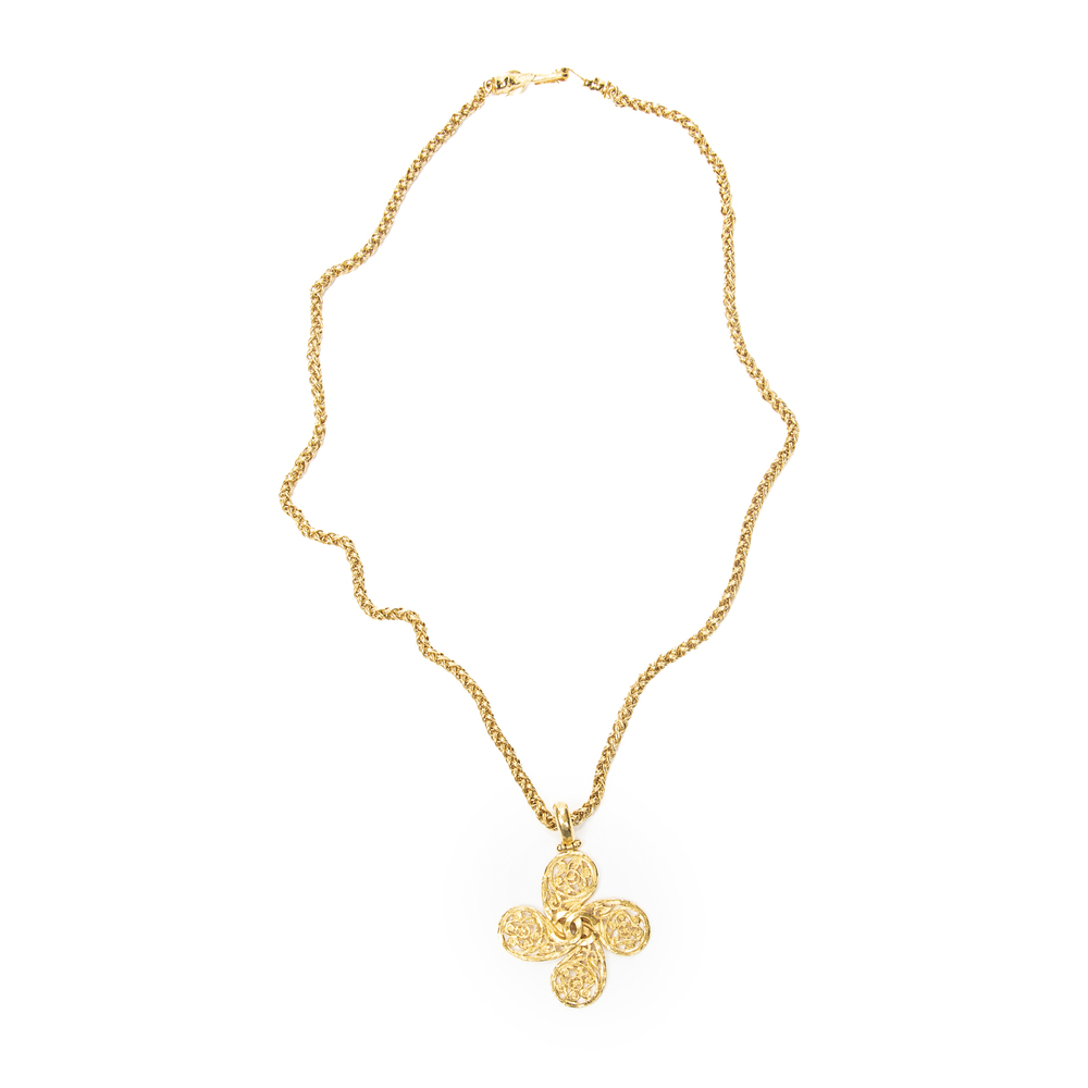 Chanel CC Paisley Pendant Necklace